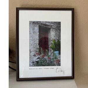 France Provence Travel Photograph Signed Framed Charming Cottage Home Decor